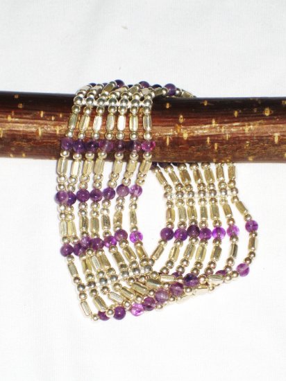 ST566 Amethyst Bracelet in Sterling Silver