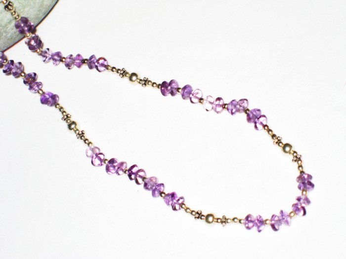 ST505 Amethyst Necklace in Sterling Silver