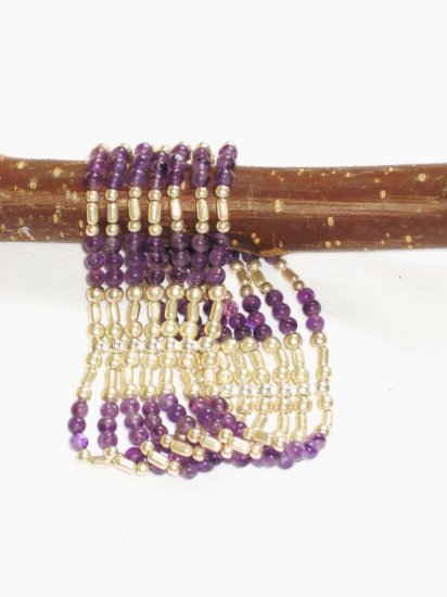 ST268 Amethyst Bracelet in Sterling Silver