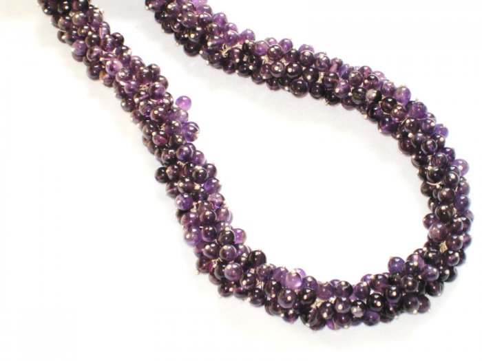 ST352 Amethyst Necklace in Sterling Silver