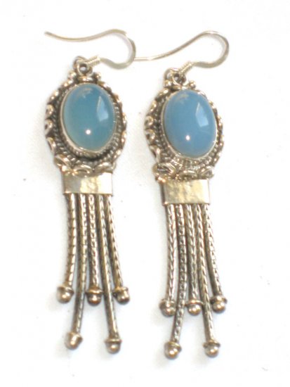 ER011 Chalcedony Earrings in Sterling Silver
