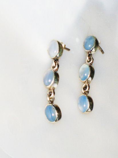 ER028 Chalcedony Earrings in Sterling Silver