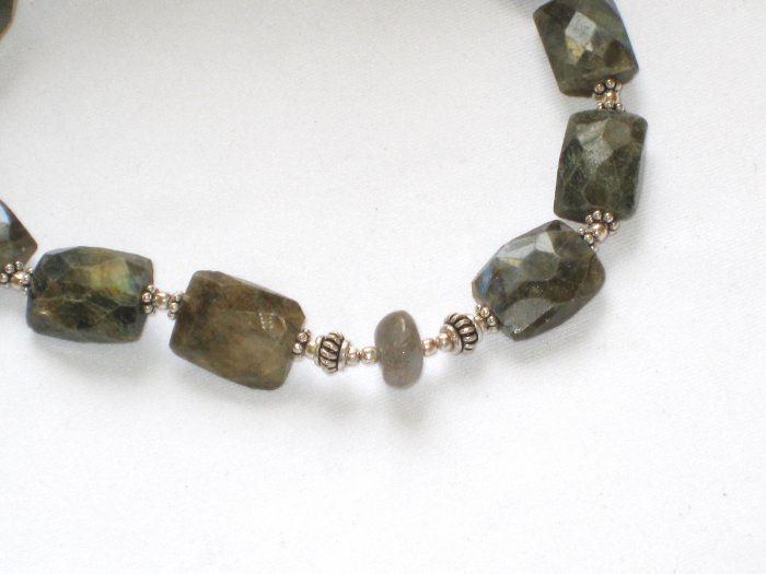 ST075 Labradorite Necklace in Sterling Silver