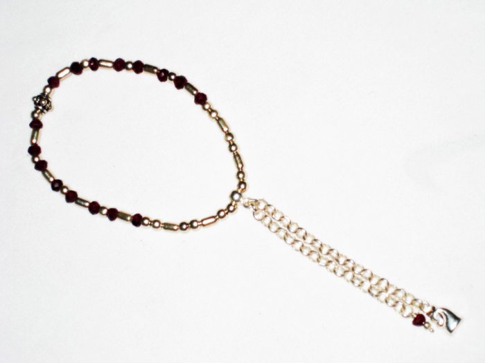 ST508 Garnet Bracelet in Sterling Silver