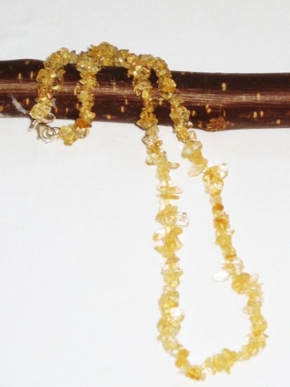 ST322 Citrine Necklace and Earrings Set in Sterling Silver