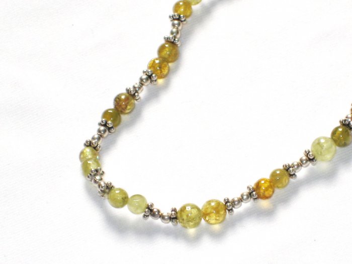 ST014 Amber Bracelet in Sterling Silver