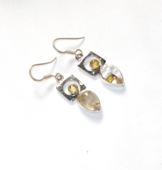 ER048 Amber Earrings in Sterling Silver
