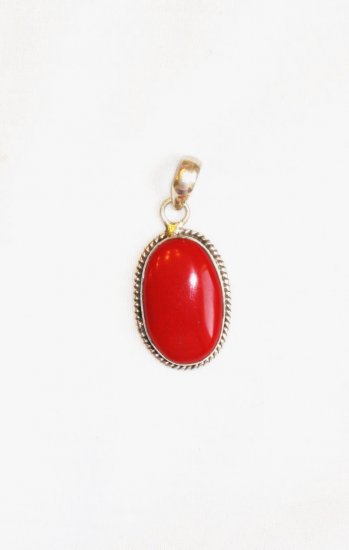 PN074 Coral Pendant in Sterling Silver