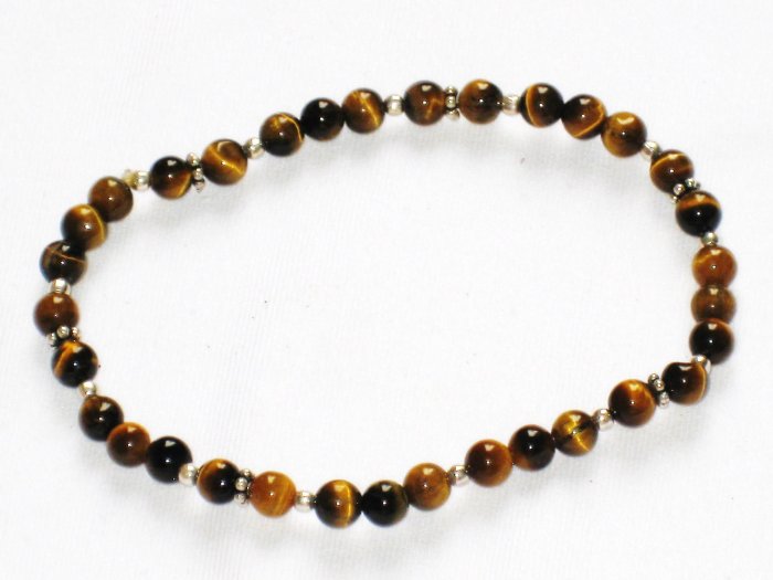 ST161 Tiger's Eye Bracelet in Sterling Silver