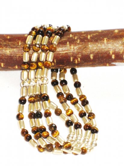 ST272 Tiger's Eye Bracelet in Sterling Silver