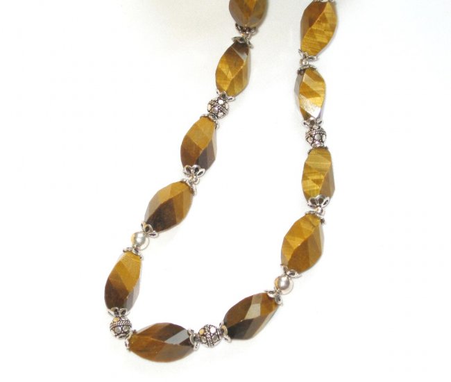 ST365 Tiger's Eye Necklace in Sterling Silver