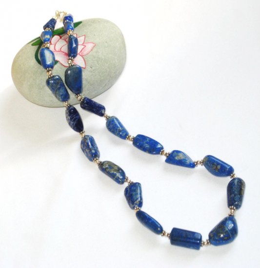 ST364 Lapis Lazuli Necklace in Sterling Silver
