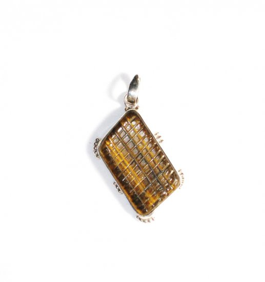 PN142 Carved Tiger's Eye Pendant