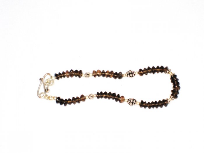 ST173 Smoky Quartz Bracelet set in Sterling Silver
