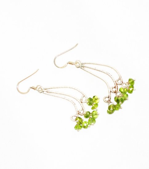 ST597 Peridot Earrings in Sterling Silver