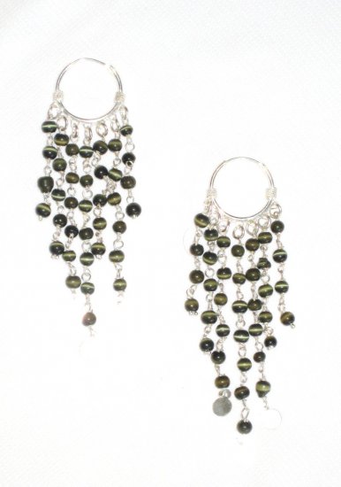 ST384 Agate Earrings in Sterling Silver