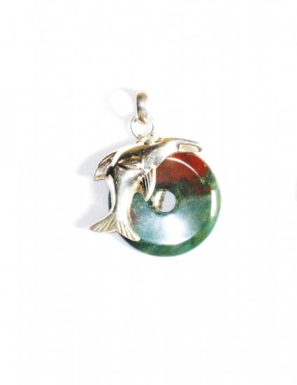 PN242 Agate Bullet Pendant in Sterling Silver