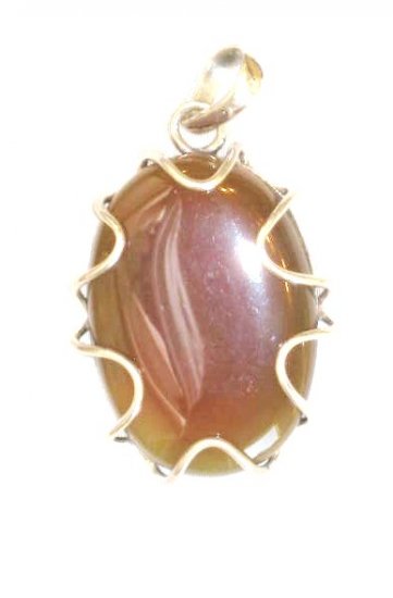 PN461 Agate Pendant in Sterling Silver