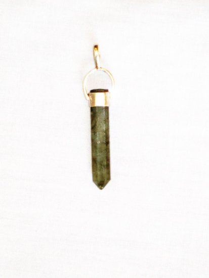 PN464 Agate Bullet Pendant in Sterling Silver