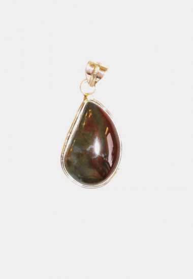 PN082 Unakite Pendant in Sterling Silver