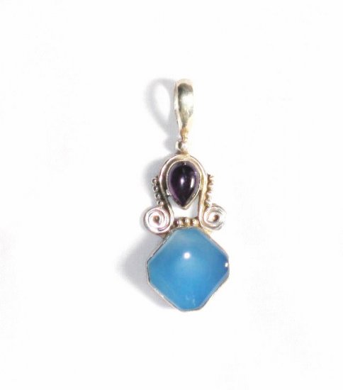 PN161 Opalite Pendant in Sterling Silver