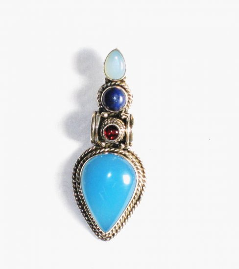 PN180 Opalite Pendant in Sterling Silver