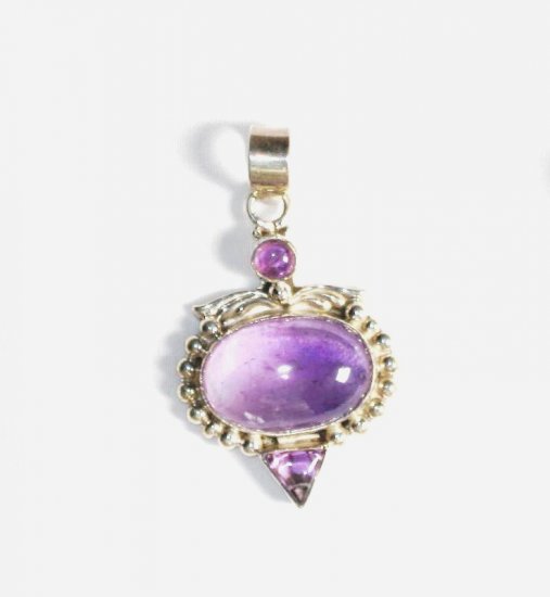 PN162 Amethyst Pendant in Sterling Silver
