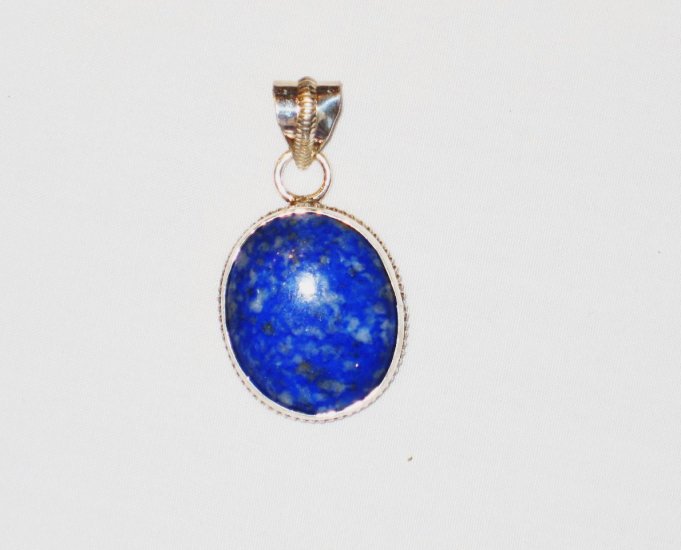 PN109 Blue Jasper Pendant in Sterling Silver