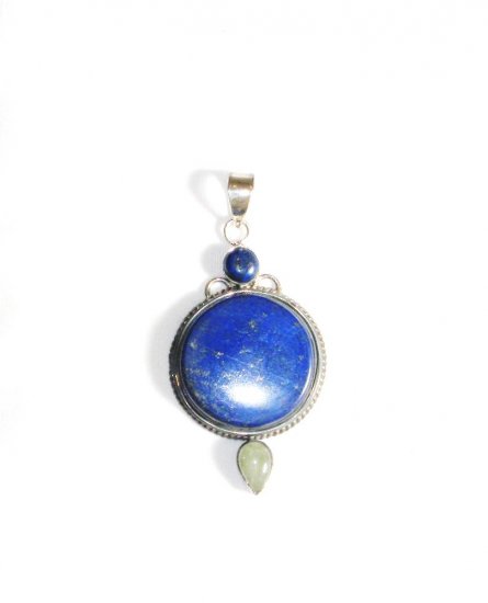 PN215 Blue Jasper Pendant in Sterling Silver