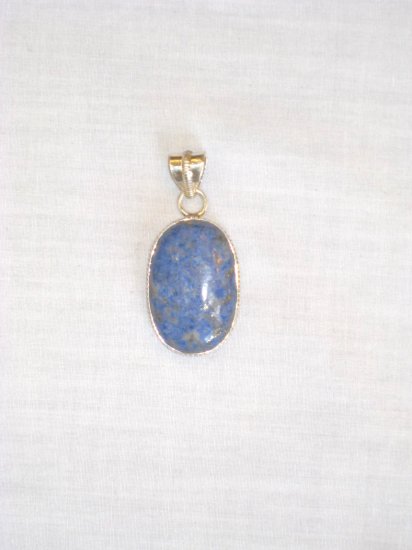 PN471 Blue Jasper Pendant in Sterling Silver