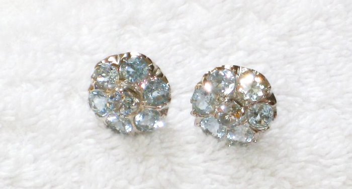 ER093 Blue Topaz Earrings set in sterling silver