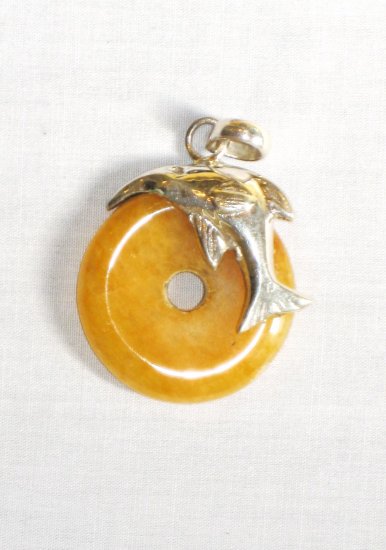 PN306 Donut Carnelian Pendant in Sterling Silver