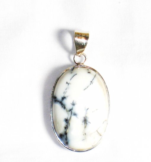 PN251 Dendrite Opal Pendant in Sterling Silver