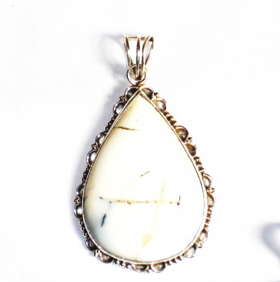 PN252 Dendrite Opal Pendant in Sterling Silver