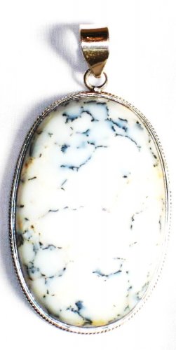 PN253 Dendrite Opal Pendant in Sterling Silver
