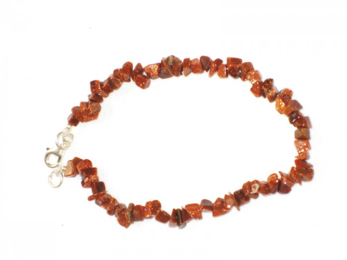 ST160 Goldstone Bracelet in Sterling Silver