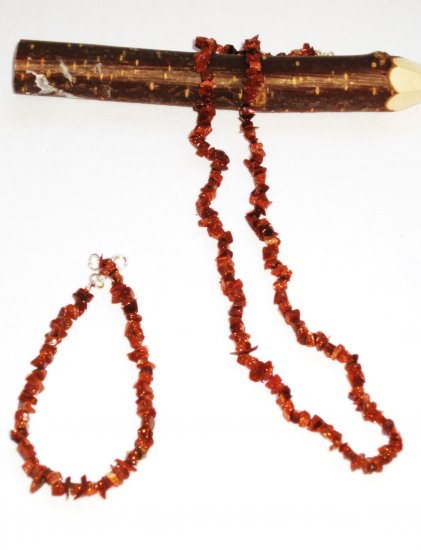 ST321 Goldstone Necklace, Bracelet and Earrings Set in Sterling Silver