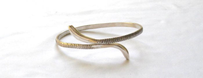 AQ182 Antique Snake Silver Bracelet in Sterling Silver