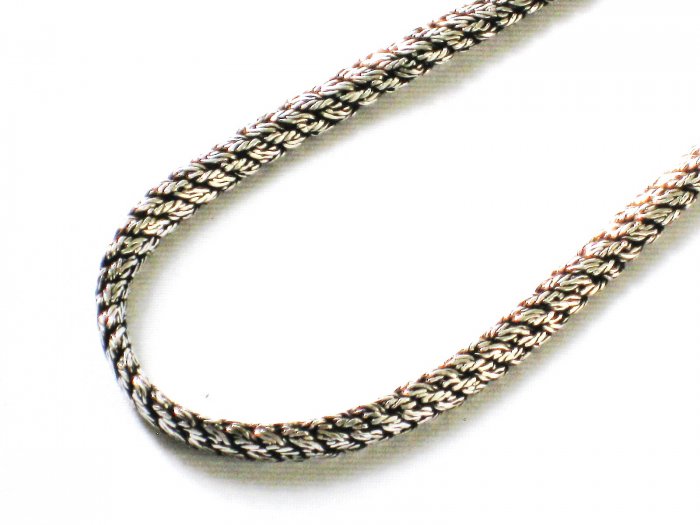 AQ135 14 inch Antique Silver Chain