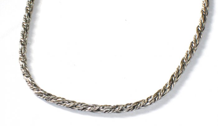 AQ138 18 inch Antique Silver Chain