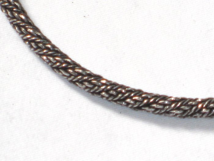 AQ146 14 inch Antique Silver Chain