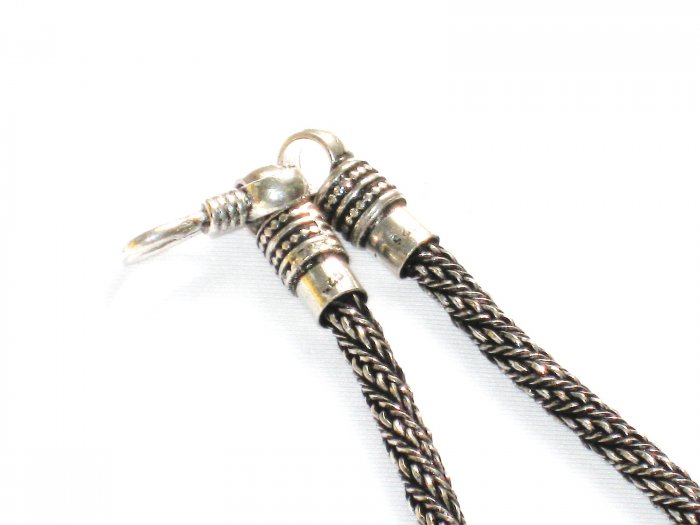 AQ157 17 inch Antique Silver Chain