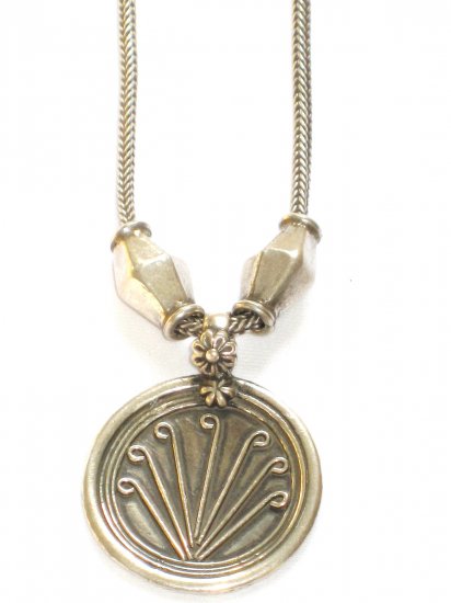 AQ161 Antique Silver Necklace in Sterling Silver