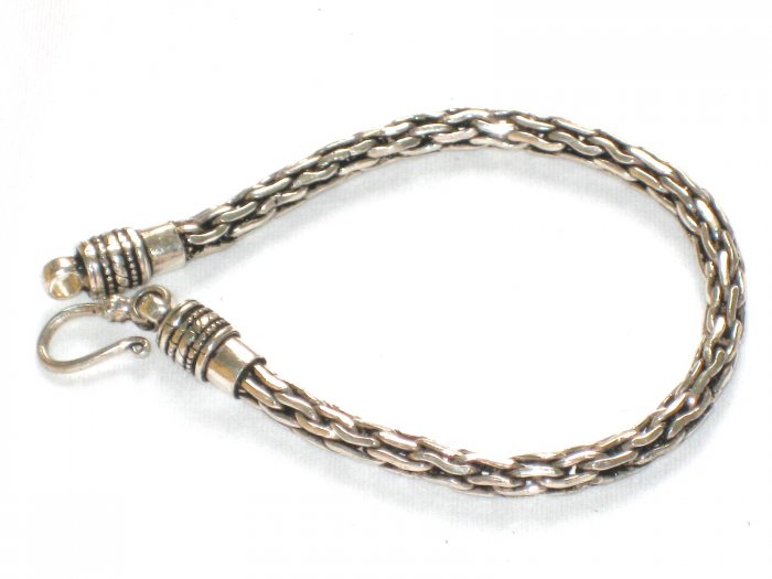 ST158 Men's Sterling Silver Bracelet in Ethnic Design - SOLD