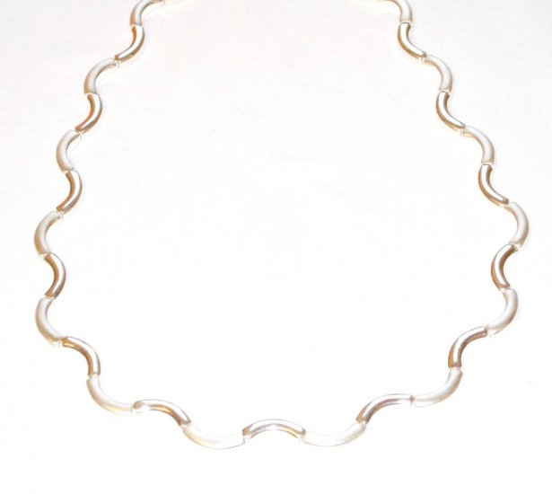 MD002 Linked Bracelet and Necklace Set in Sterling Silver