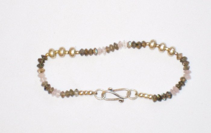 ST180 Moonstone and Labradorite Bracelet in Sterling Silver