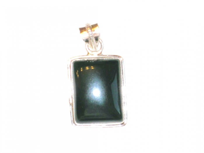 PN103 Moss Agate Pendant in Sterling Silver