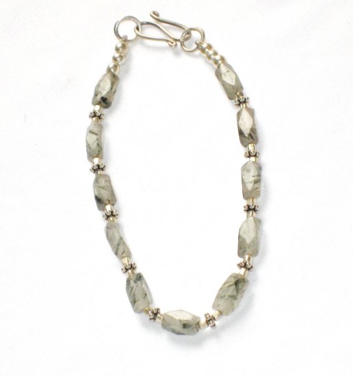 ST005 Rutilated Quartz Bracelet in Sterling Silver