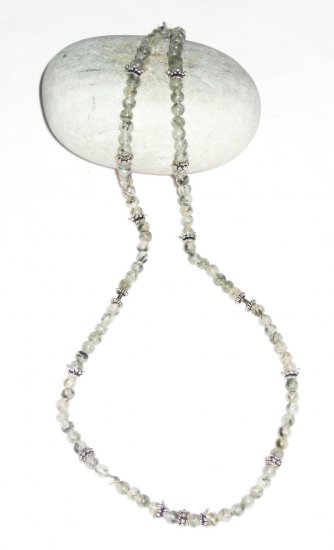 ST501 Rutilated Quartz Necklace in Sterling Silver