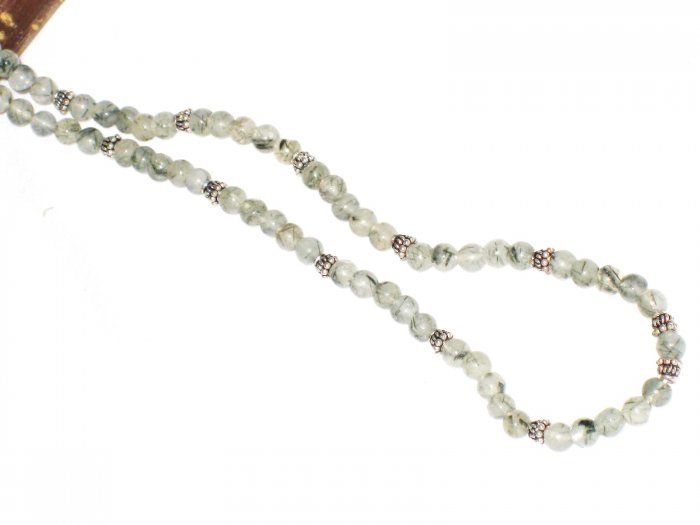 ST561 Rutilated Quartz Necklace in Sterling Silver